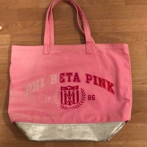 Pink Victoria’s Secret pink tote bag